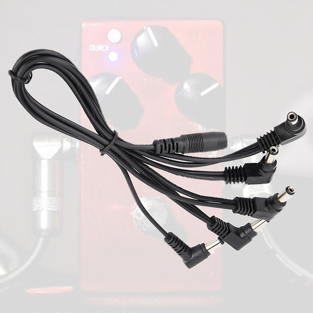 5 Way Electrode Daisy Chain Cable For Guitar Effects Power Supply Adapter Splitter