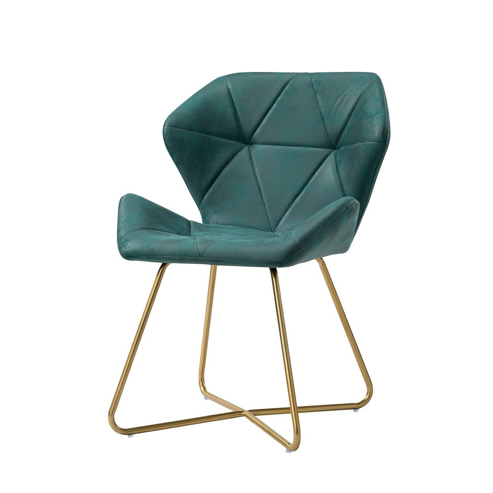 Rosa Accent Side Chair with X shaped Metal Base