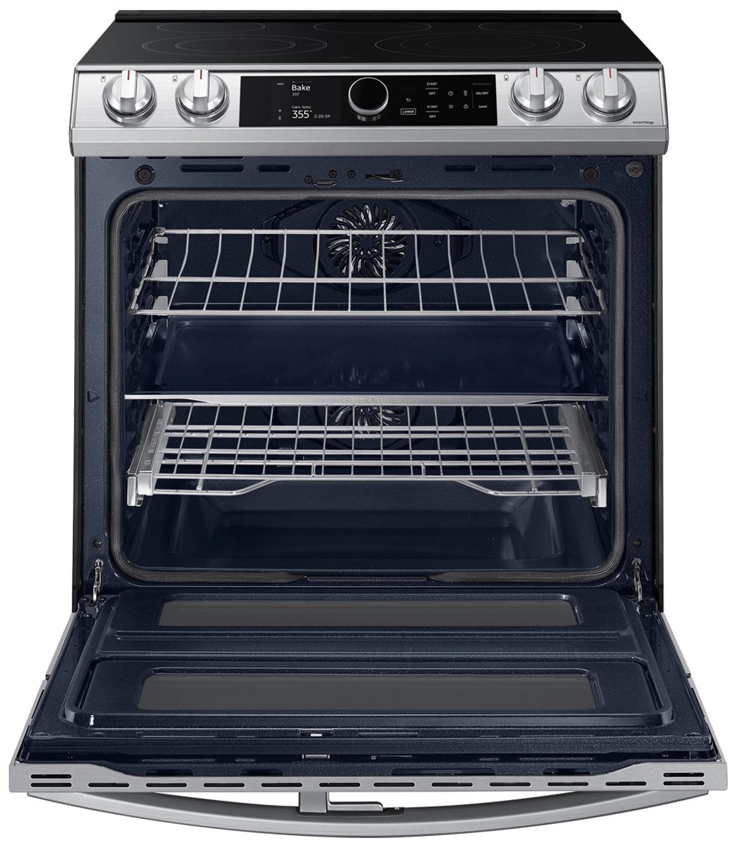  ADA 6.3 Cu. Ft. Fingerprint Resistant Stainless Steel Flex Duo Slide-in Electric Range With Smart Dial， Air Fry and Wi-Fi