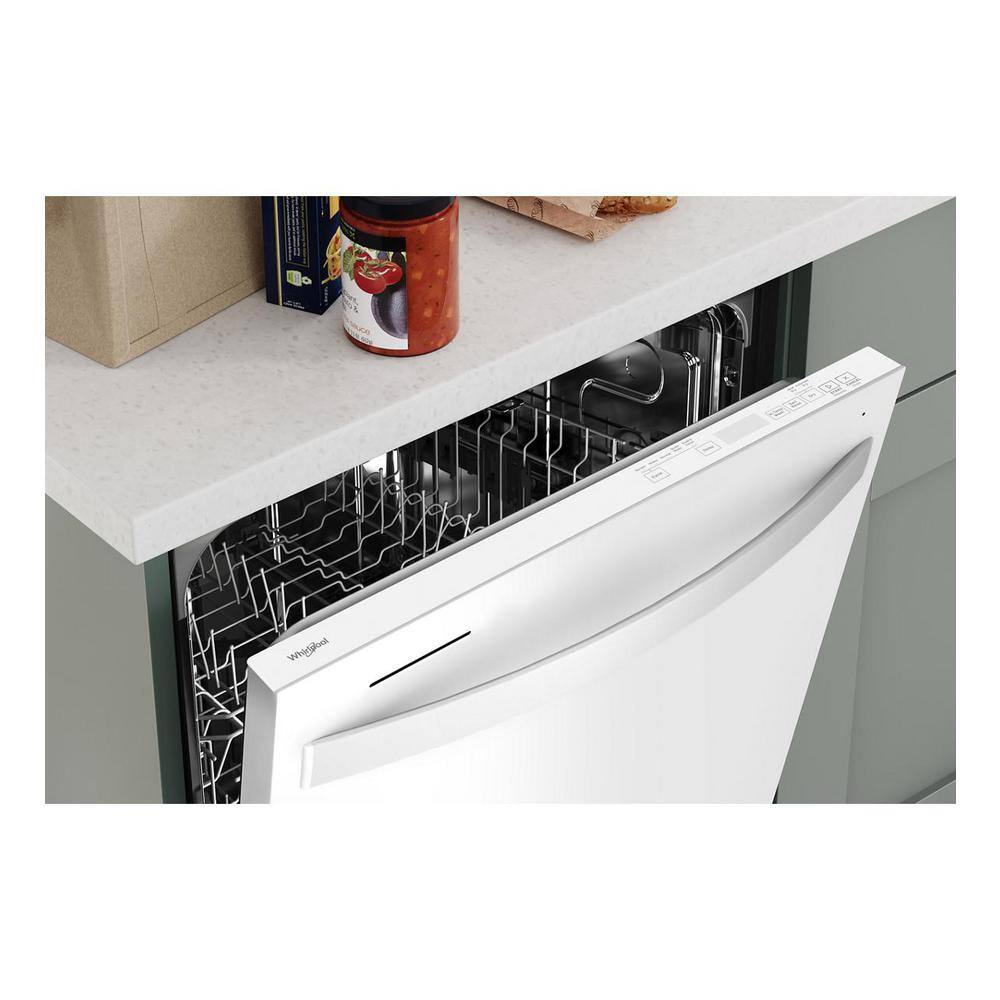 Whirlpool 24 in. in White Dishwasher with Stainless Steel Tub and Tall Top Rack WDT740SALW