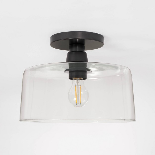 Glass Semi Flushmount Ceiling Light Black Designed With Studio Mcgee