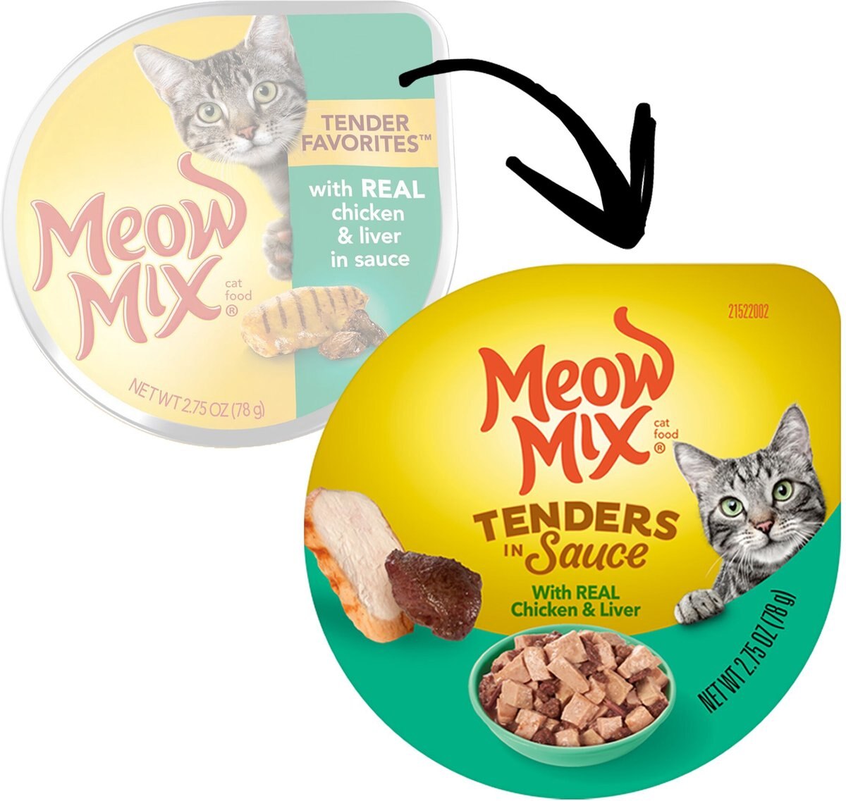 Meow Mix Tenders in Sauce With Real Chicken and Liver Wet Cat Food