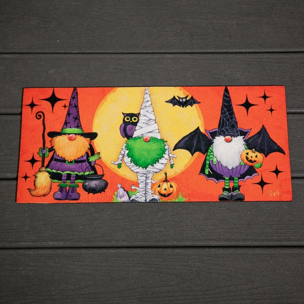 Evergreen Gnomes In Costume Sassafras Switch Puzzle Mat 11 5 X 10 Inches Indoor And Outdoor Decor