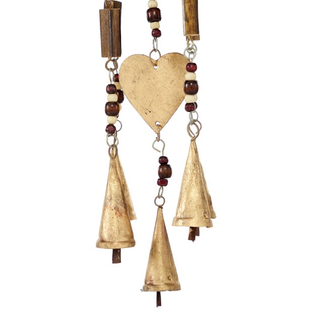 Iron Coastal Hearts Windchime Gold Olivia amp May