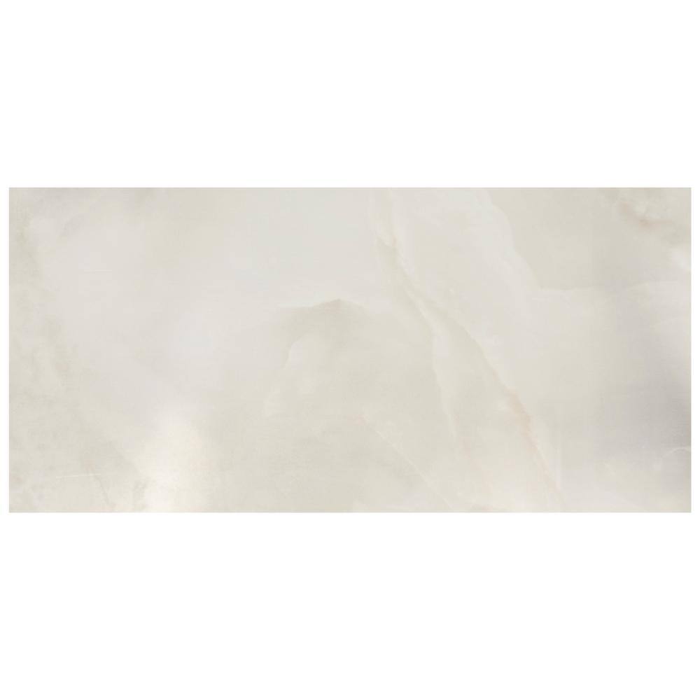 Daltile Kemperstone Onyx Gray Polished 12 in. x 24 in. Glazed Porcelain Floor and Wall Tile (17.10 sq. ft.Case) KM011224AHD1LF