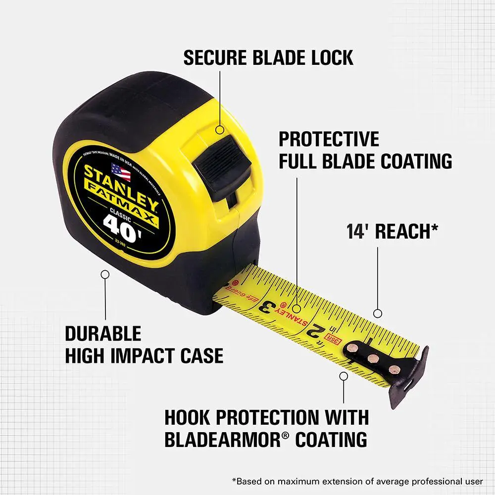 Stanley FATMAX 40 ft. x 1-14 in. Tape Measure 33-740L