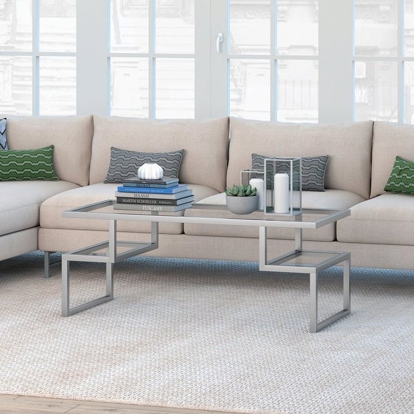 Contemporary Coffee Table with Glass Top