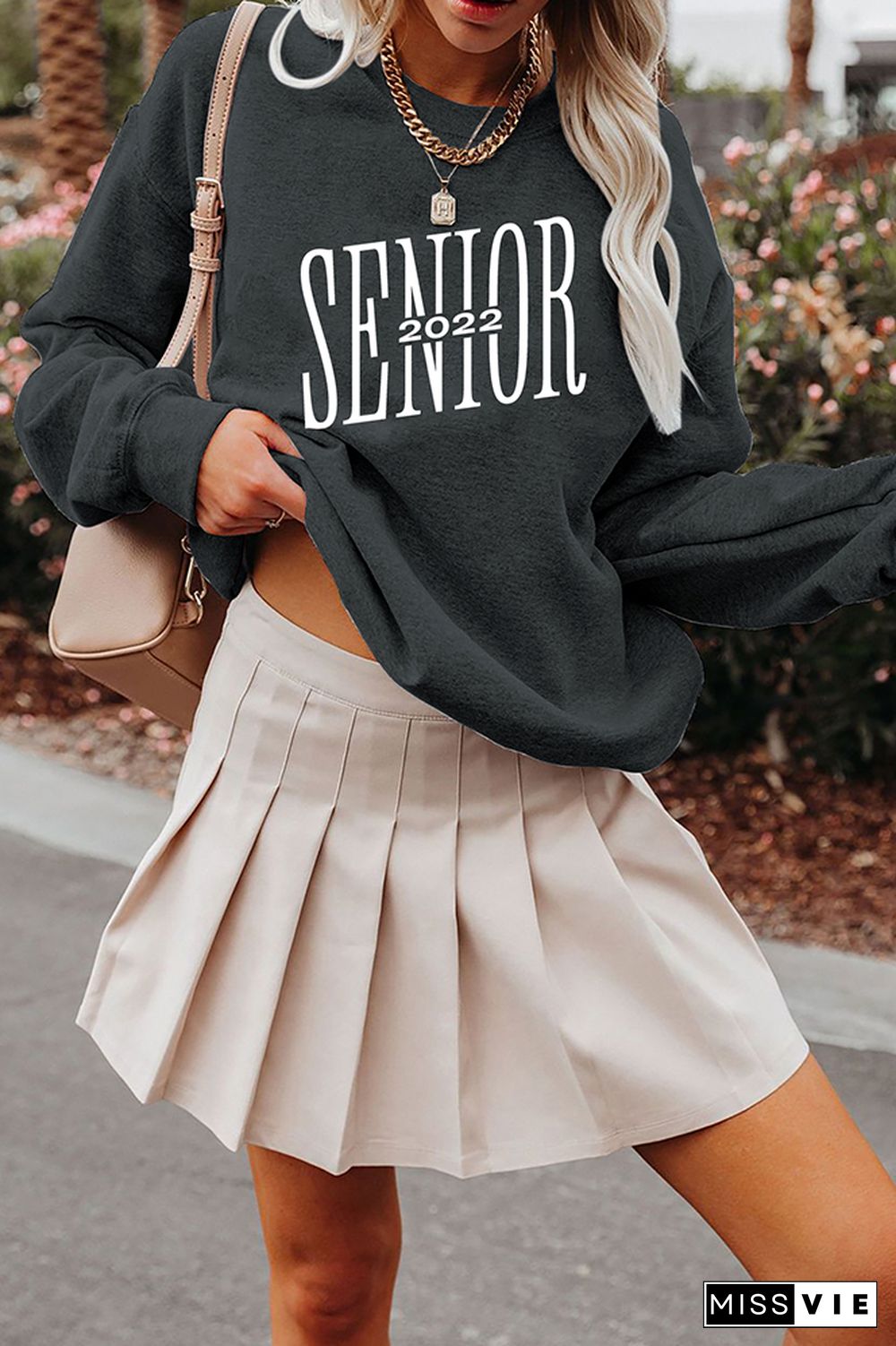 Senior 2022 Pullover Long Sleeve Sweatshirt Women Wholesale