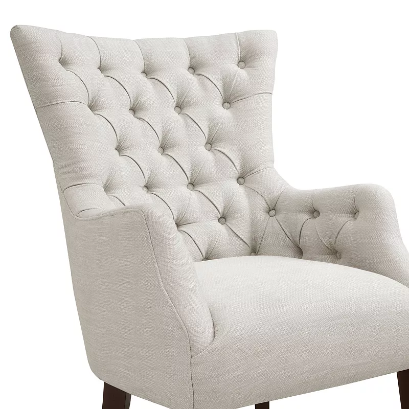 Madison Park Isa Button Tufted Wing Back Accent Chair