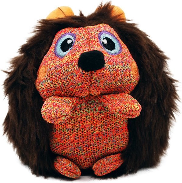 KONG ZigWigz Hedgehog Squeaky Plush Dog Toy， Medium