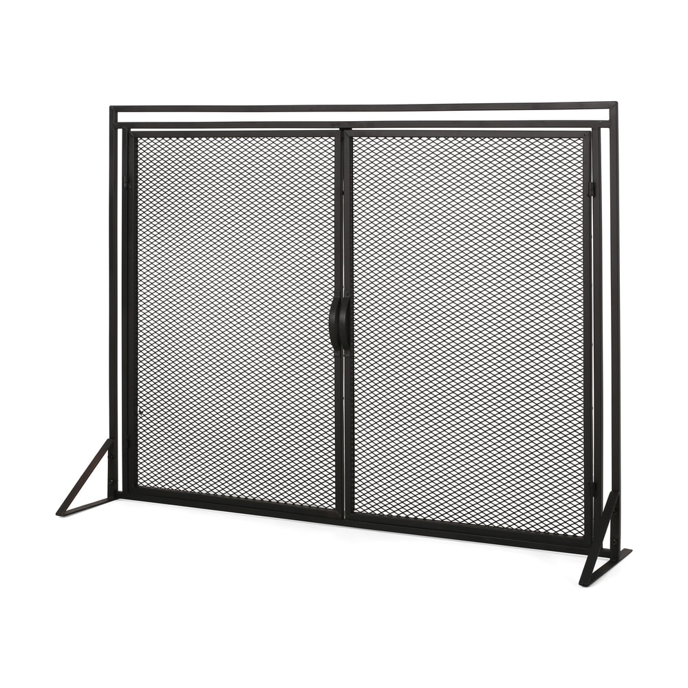 Cartwright Modern Iron Fireplace Screen by Christopher Knight Home   30.50\