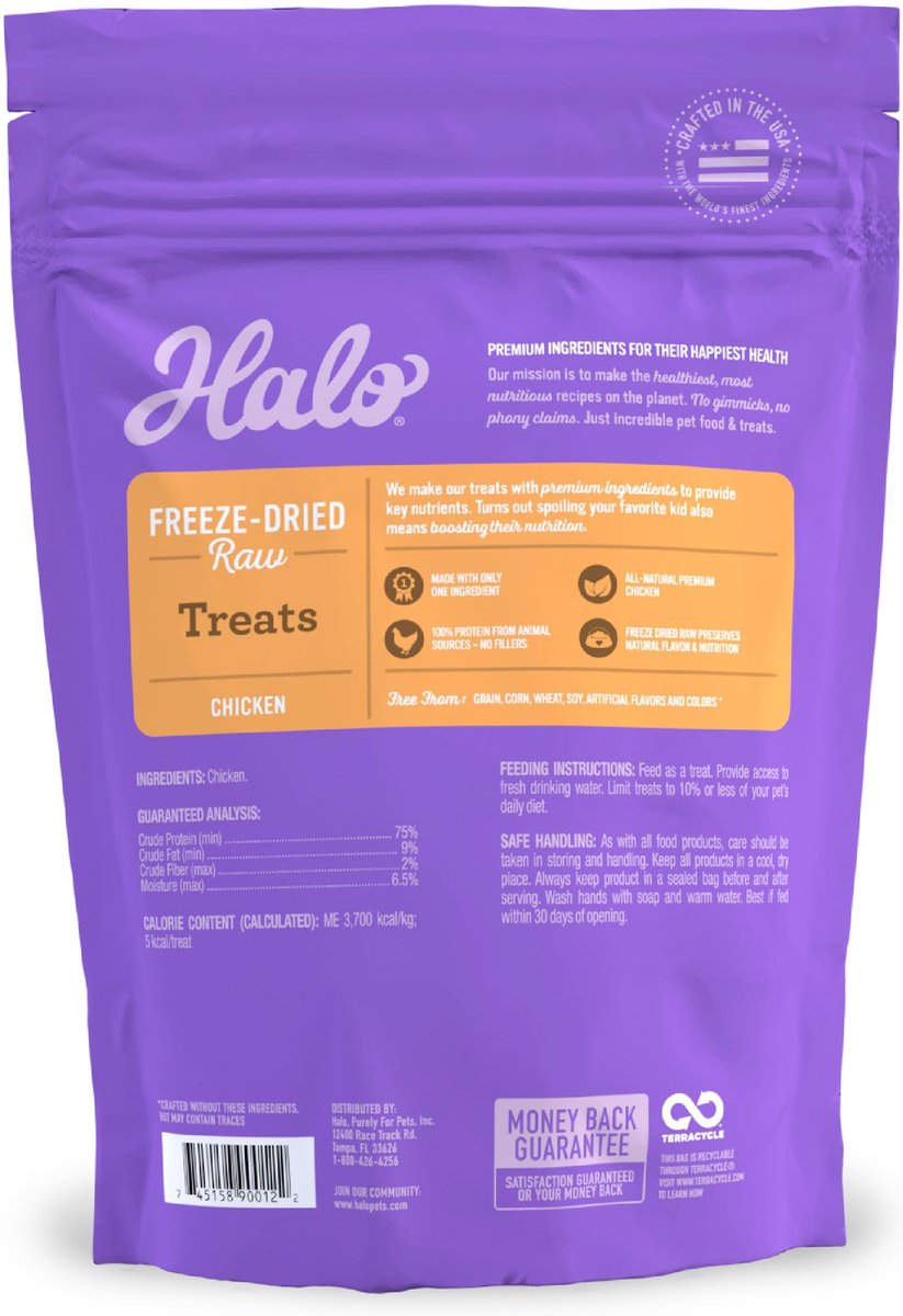 Halo 100% Chicken Breast Freeze-Dried Dog Treats