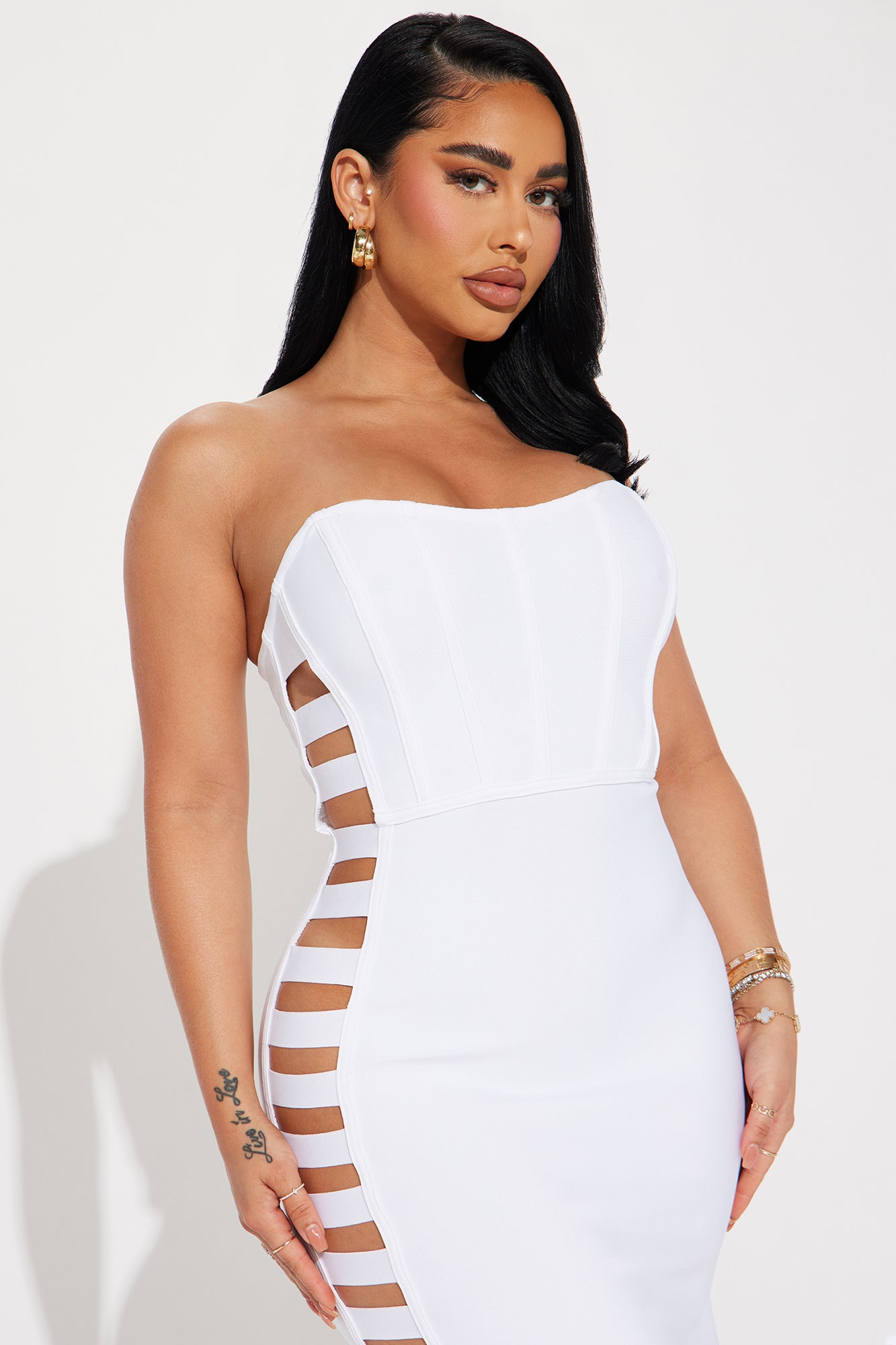 Banks Bandage Midi Dress - White