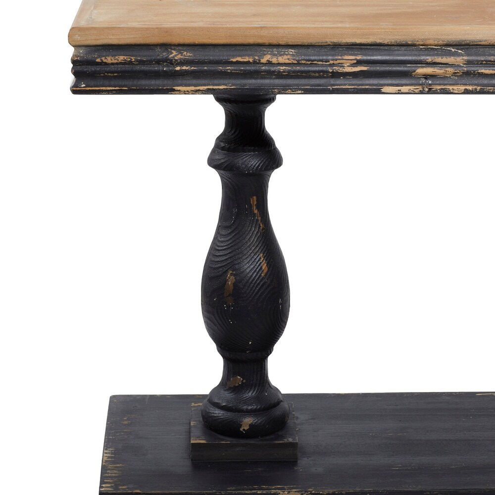 Black Fir Vintage Console Table 31 x 59 x 18   59 x 18 x 31