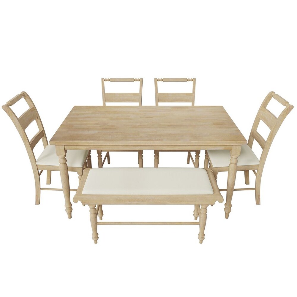 Farmhouse 6 Piece Kitchen Table Set/59\