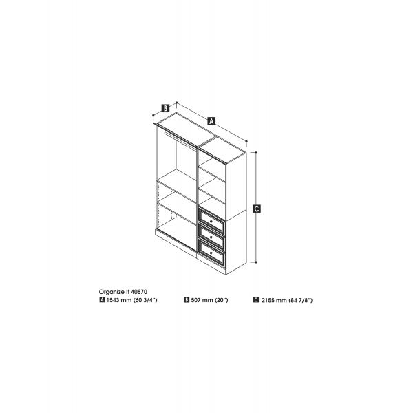 Bestar Versatile by Bestar 61'' Storage kit in White