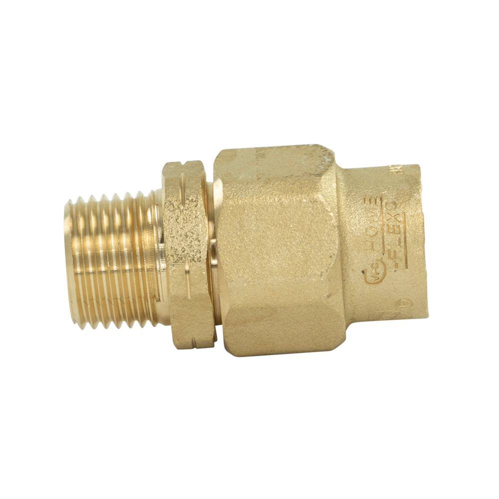 HOME-FLEX 12 in. CSST x 12 in. MIPT Brass Male Adapter 11-436-005