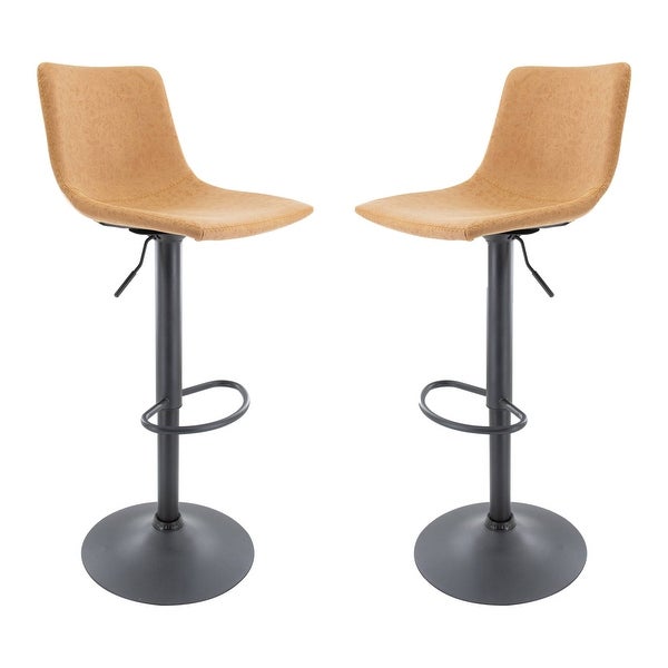 LeisureMod Tilbury Modern Barstool With 360-Degree Swivel Set of 2 - 32.2