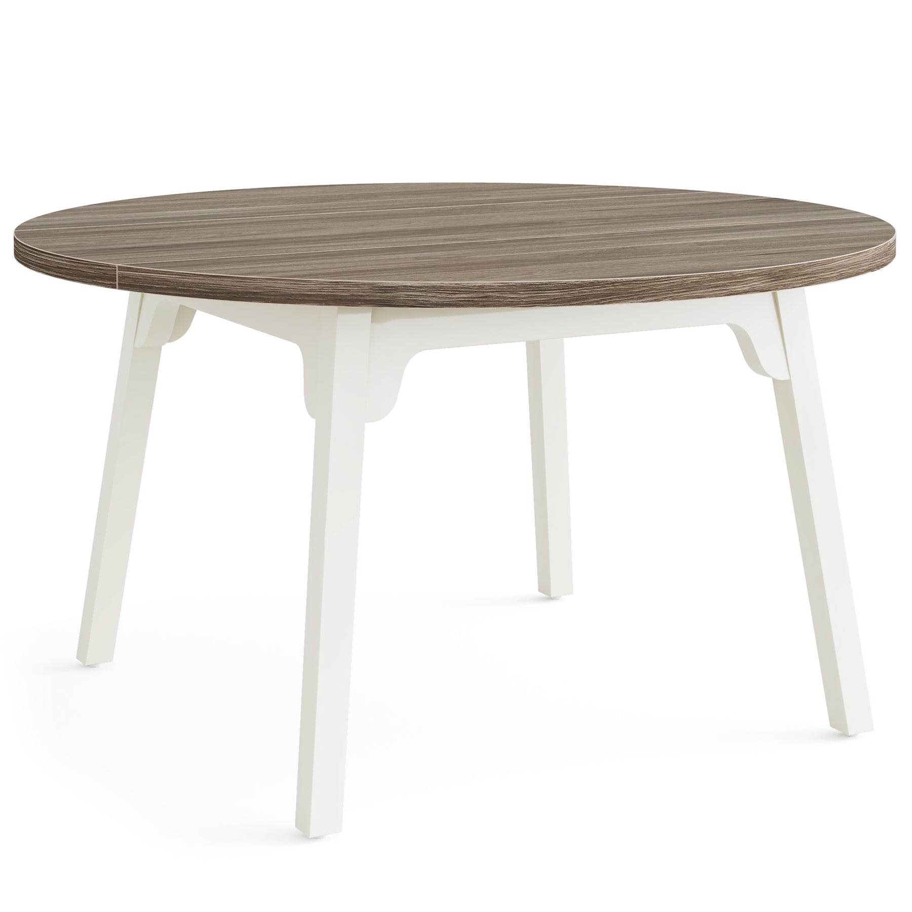 47-inch Dining Table, Round Farmhouse Kitchen Table for 4-6