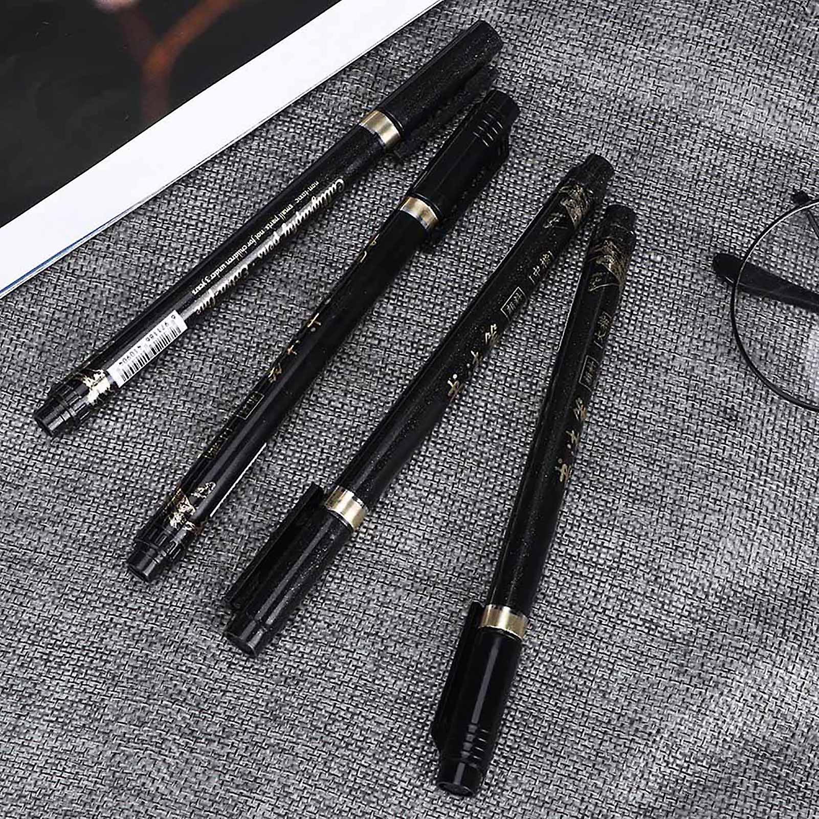 4pcs Calligraphy Pen Ink Brush Pen For Sketch Signature School Office Supplies