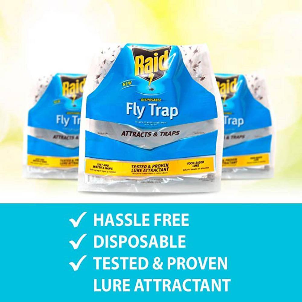 Raid Disposable Fly Trap (3-Pack) FLYBAG-RAID