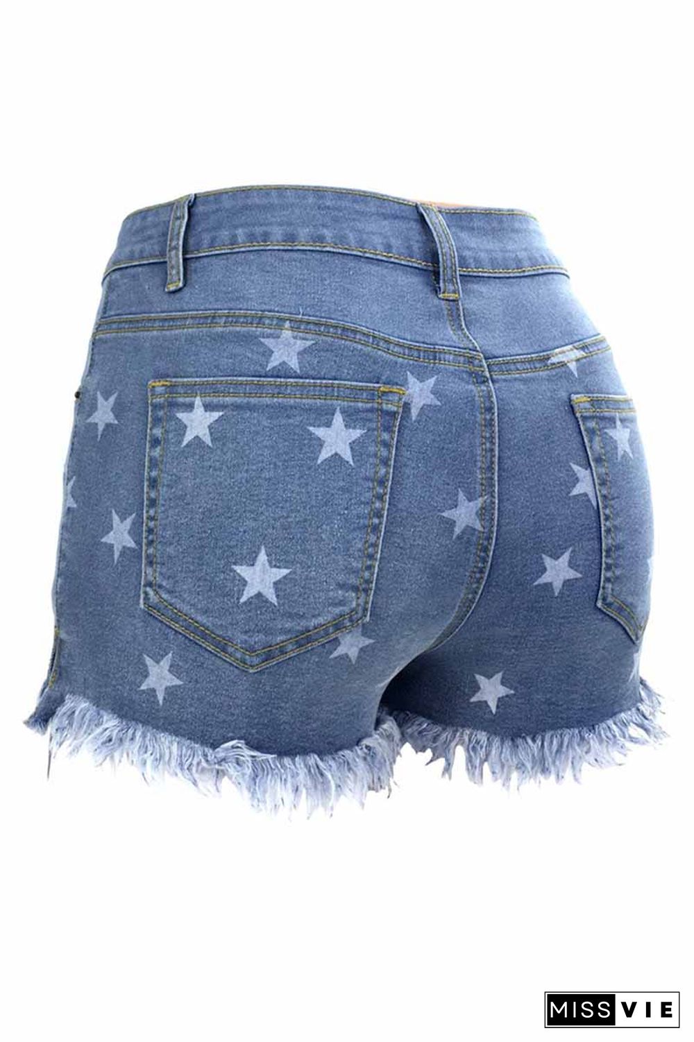 Cute Star Denim Shorts