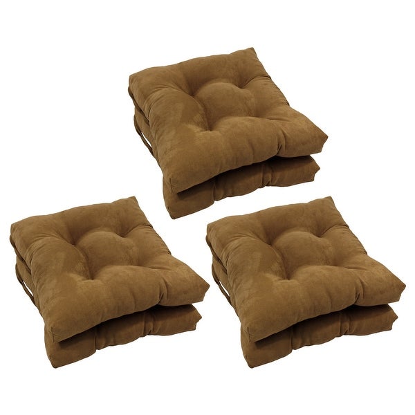 16-inch Square Indoor Microsuede Chair Cushions (Set of 2， 4， or 6)