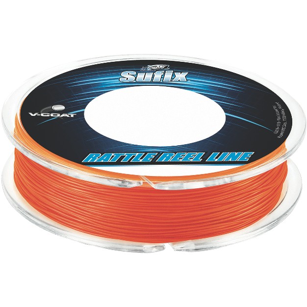 Sufix 50 Yard Rattle Reel V coat Fishing Line Neon Fire