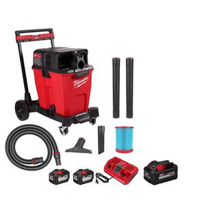 MW M18 FUEL 12 Gal. Cordless DUAL-BATTERY WetDry Shop Vac Kit w12.0 Ah Battery Charger and Extra 8.0 Ah Battery 0930-22HD-48-11-1880