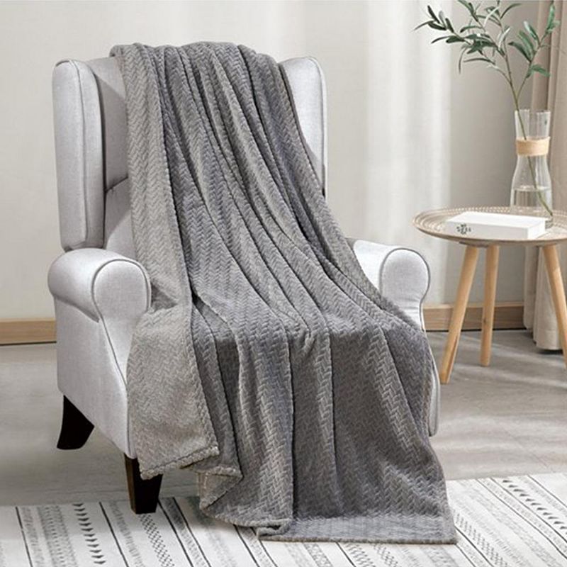 Plazatex Chevron Microplush Decorative All Season 50 X 60 Throw Blanket