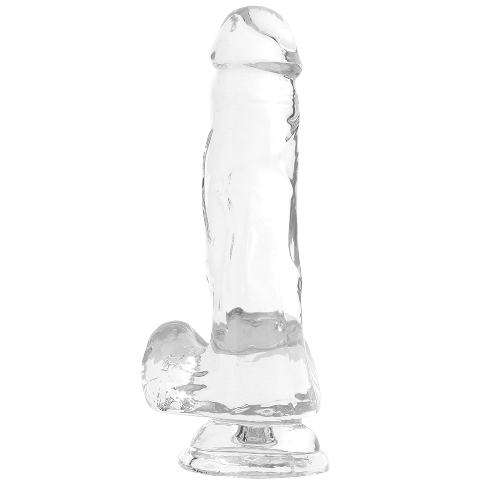 King Cock 6 Inch Ballsy Dildo in Clear