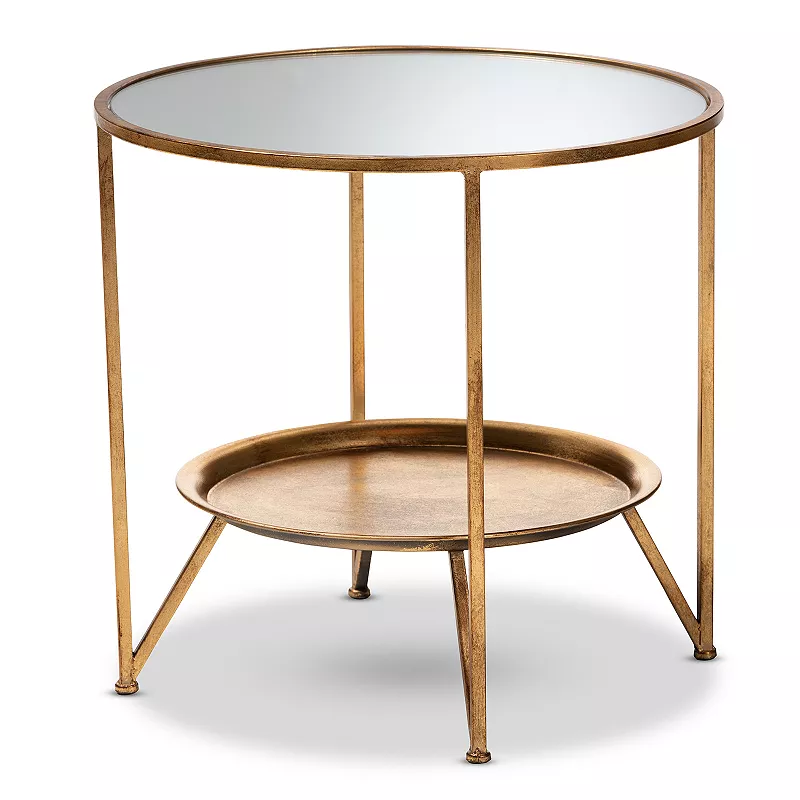 Baxton Studio Tamsin Gold End Table