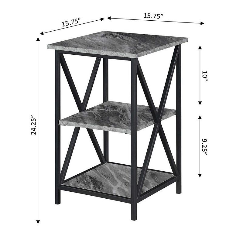 Convenience Concepts Tucson End Table with Shelves