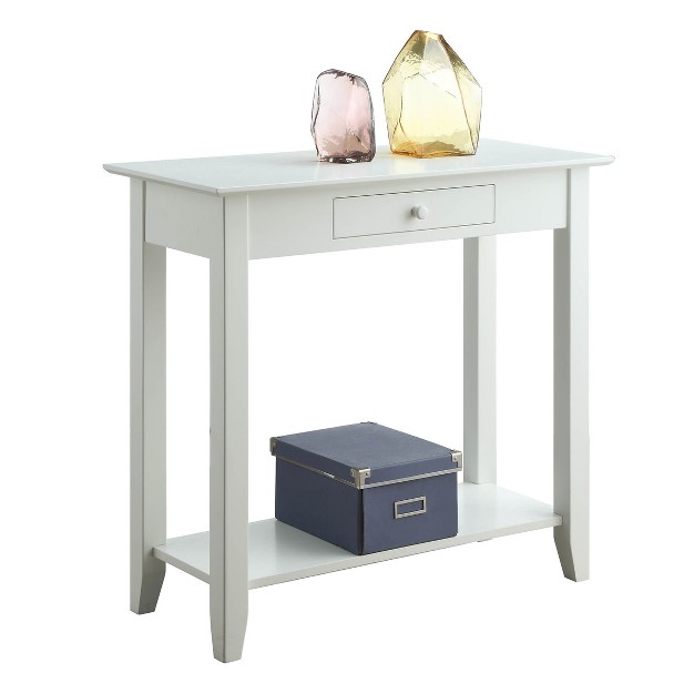 American Heritage Hall Table With Drawer Shelf Breighton Home