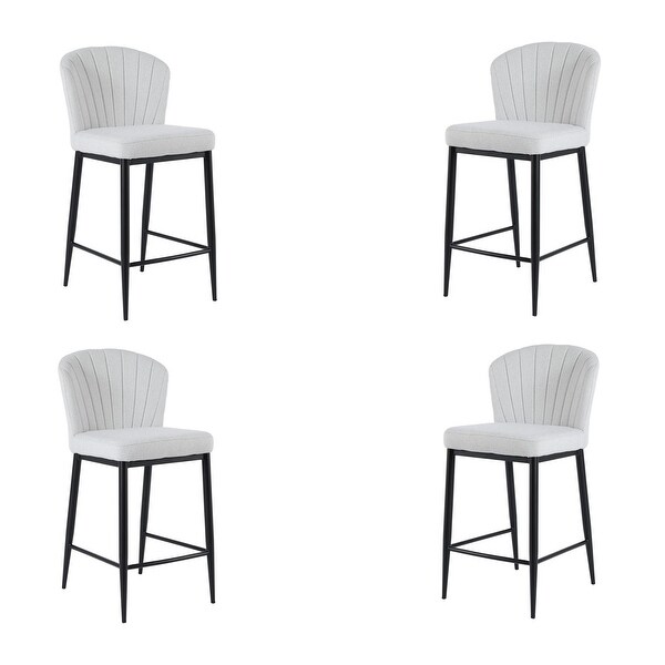 Wave Upholstered Stool (Set of 4) - 35