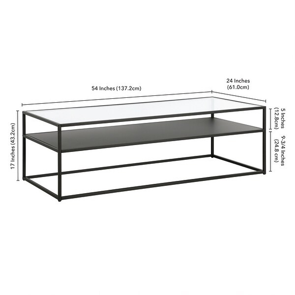 Ada Rectangular Coffee Table Blackened Bronze Finish