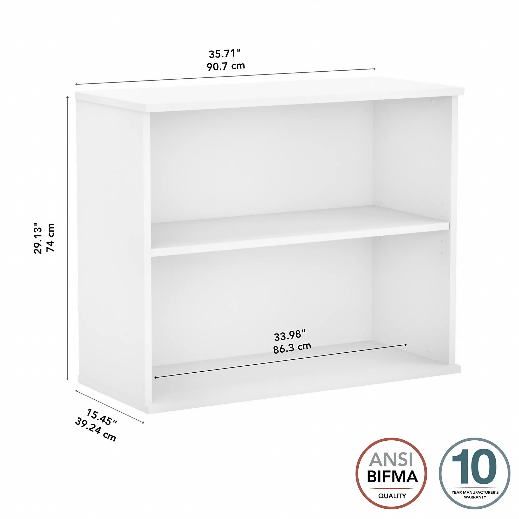 Bush Business White Bookcase - Bush Furniture