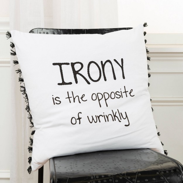 Oversize Irony Square Throw Pillow Cover Rizzy Home