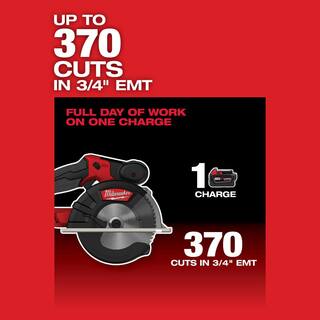 MW M18 FUEL 18V Lithium-Ion Brushless Cordless 4-12 in.5 in. Grinder with Metal Circular Saw and (2) 6.0 Ah Batteries 2880-20-2782-20-48-11-1862