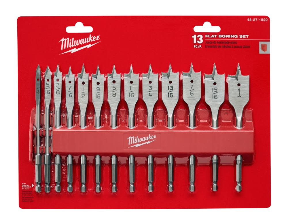 Milwaukee 13 PC Flat Boring Bit Set 48-27-1520 from Milwaukee