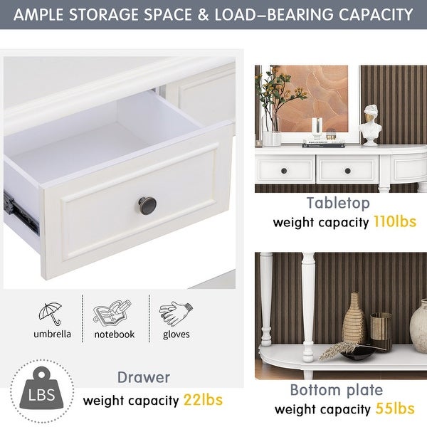 Control table Wooden sofa side table with 2 drawers and storage rack