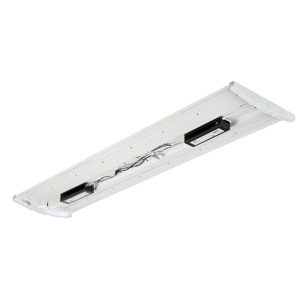 EnviroLite 4 ft. High Output Low Profile 11463 Lumens Integrated LED White Wraparound Light 4000K WL11100DM40