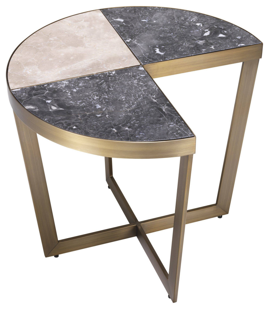 Brass Marble Side Table  Eichholtz Turino   Transitional   Side Tables And End Tables   by Oroa   Distinctive Furniture  Houzz