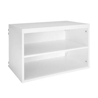 ClosetMaid 14.67 in. H x 23.6 in. W x 14.1 in. D White Wood Look 2-Cube Organizer 33267