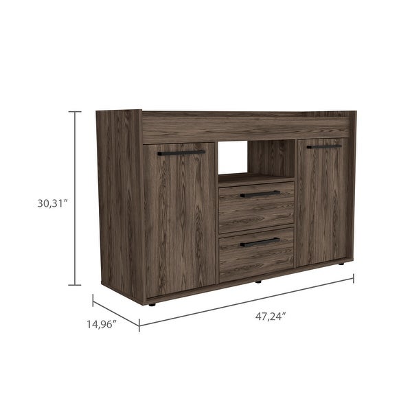 2-Drawer Sideboard with two large drawers and two cabinets with internal shelves