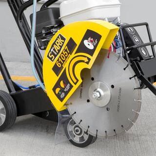 STARK USA 14 in. 5.5 HP 32.7 in. Concrete Cut-Off Walk Behind Saw Powered By Honda GX160 Engine 61057-H2