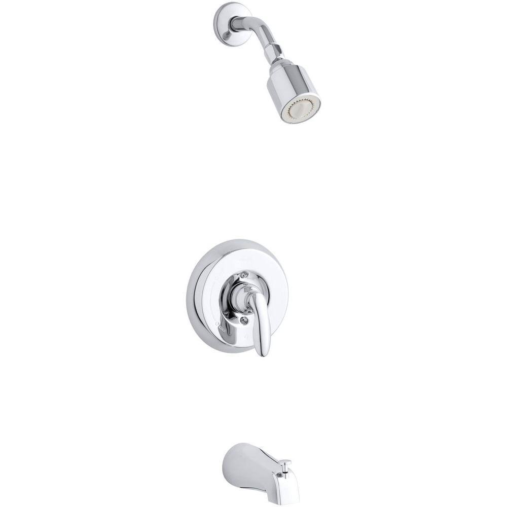 KOHLER Coralais Single-Handle 1-Spray Tub and Shower Faucet in Polished Chrome (Valve Not Included) TS15601-4-CP