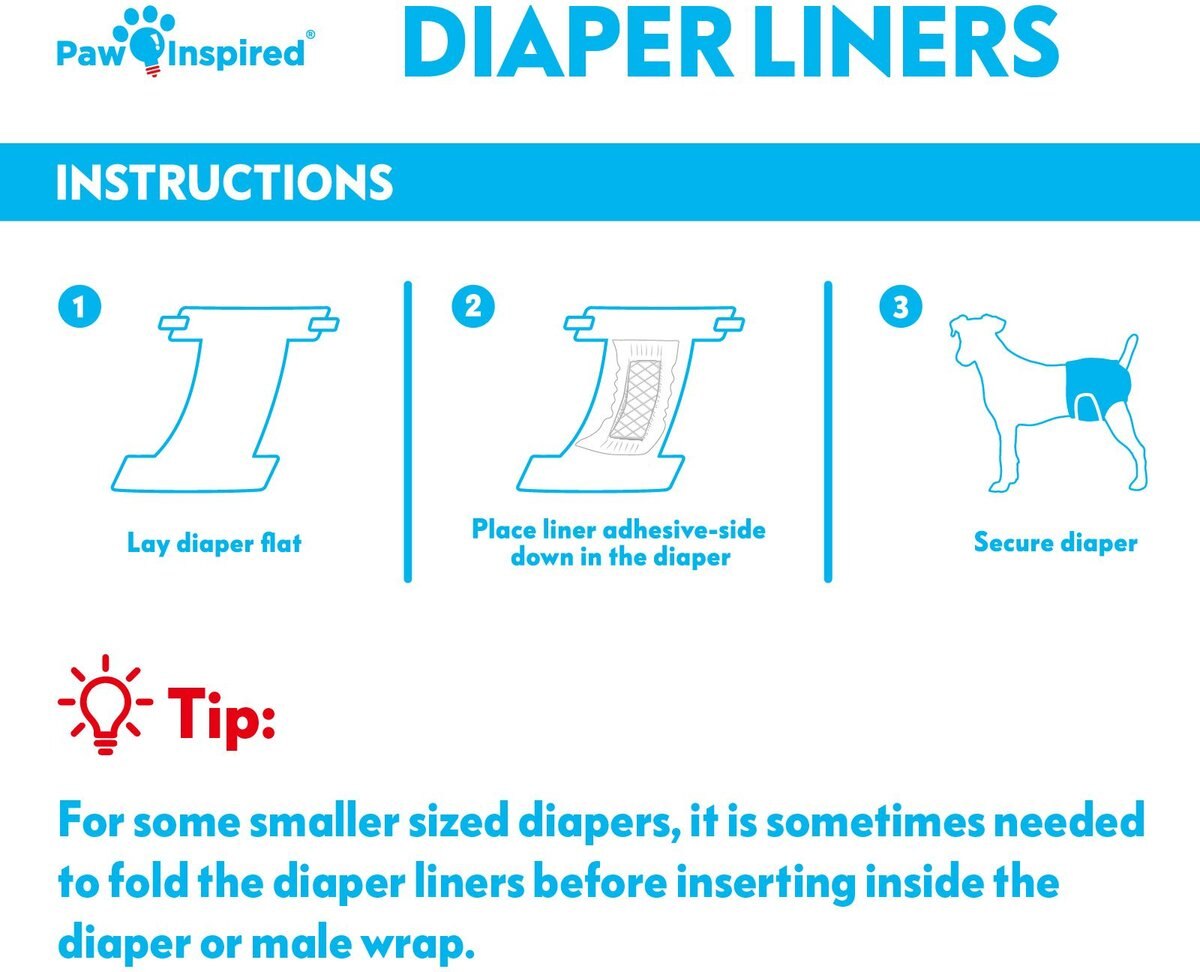 Paw Inspired Disposable Dog Diaper Liners