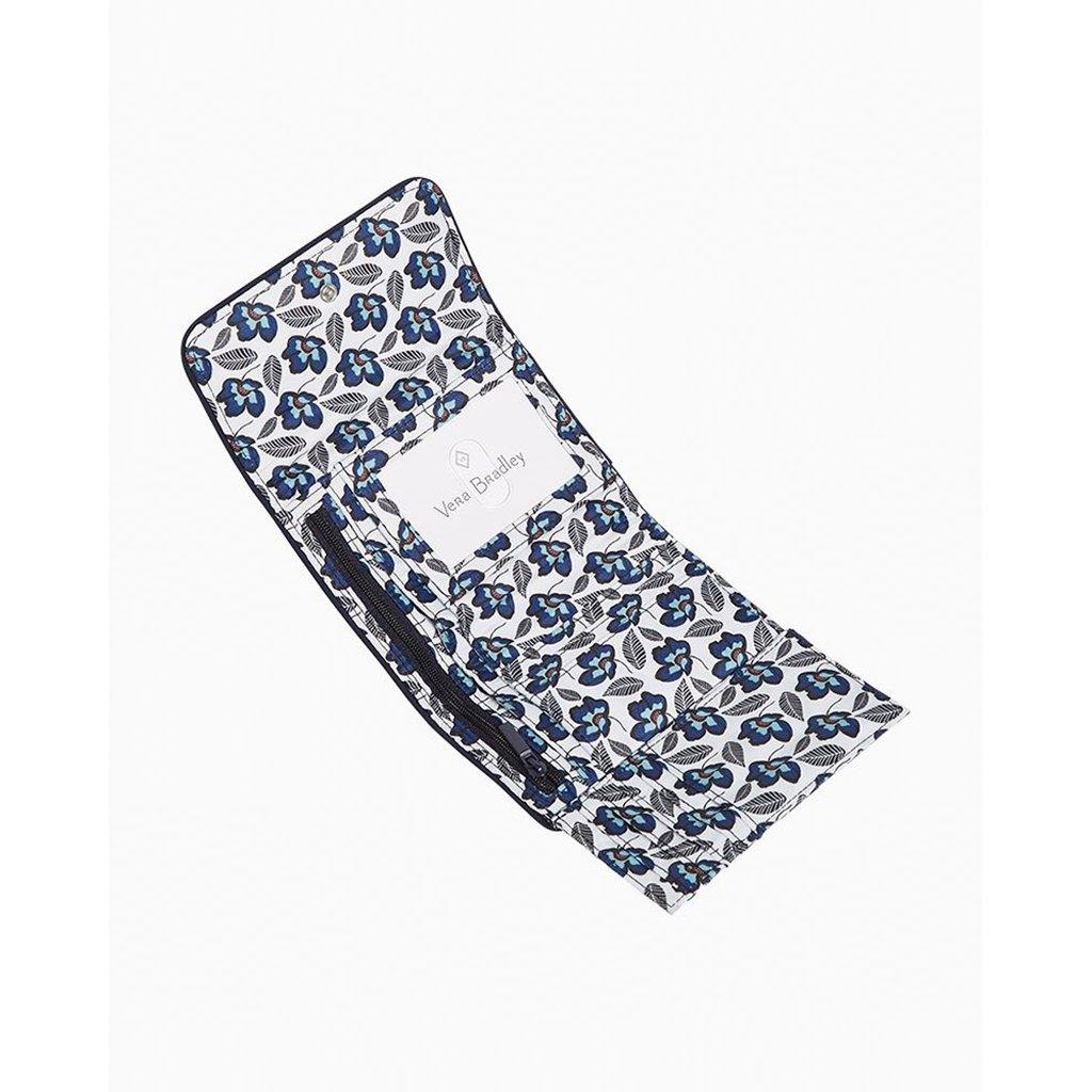 Vera Bradley  RFID Riley Compact Wallet in Performance Twill Classic Navy