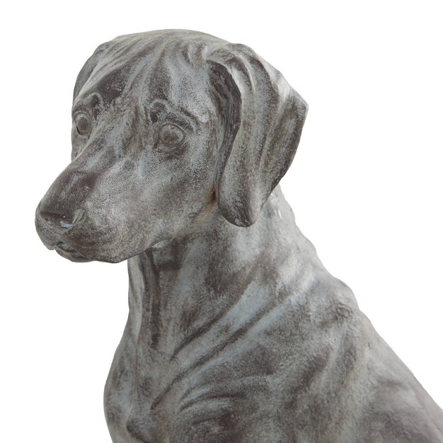 Magnesium Oxide Modern Farmhouse Dog Garden Sculpture Black Olivia amp May